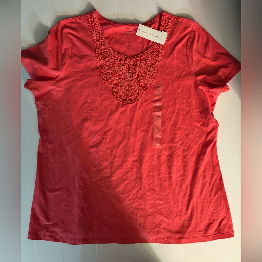 NWT Charter Club women 1x shirt